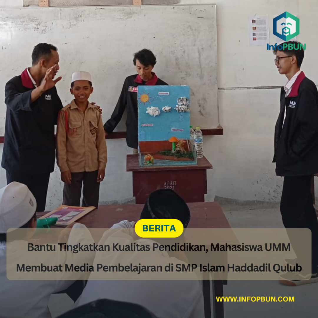 Bantu Tingkatkan Kualitas Pendidikan, Mahasiswa UMM Membuat Media Pembelajaran di SMP Islam Haddadil Qulub