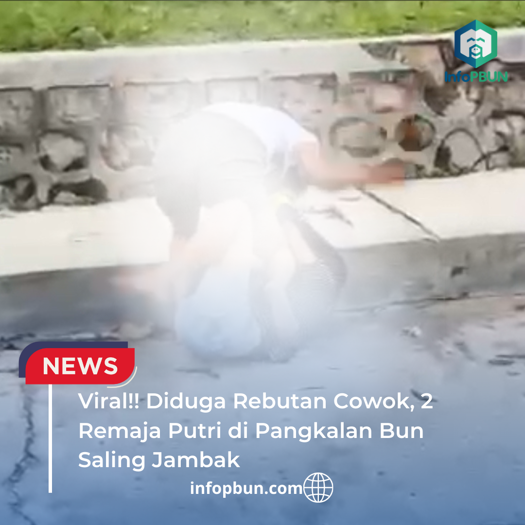 Viral!! Diduga Rebutan Cowok, 2 Remaja Putri di Pangkalan Bun Saling Jambak