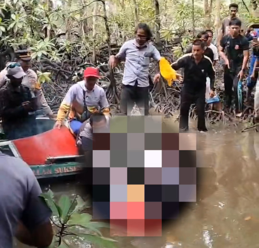 Proses Evakuasi Jasad Bocah Terkaman Buaya di DAS Kumai Berlangsung Menegangkan