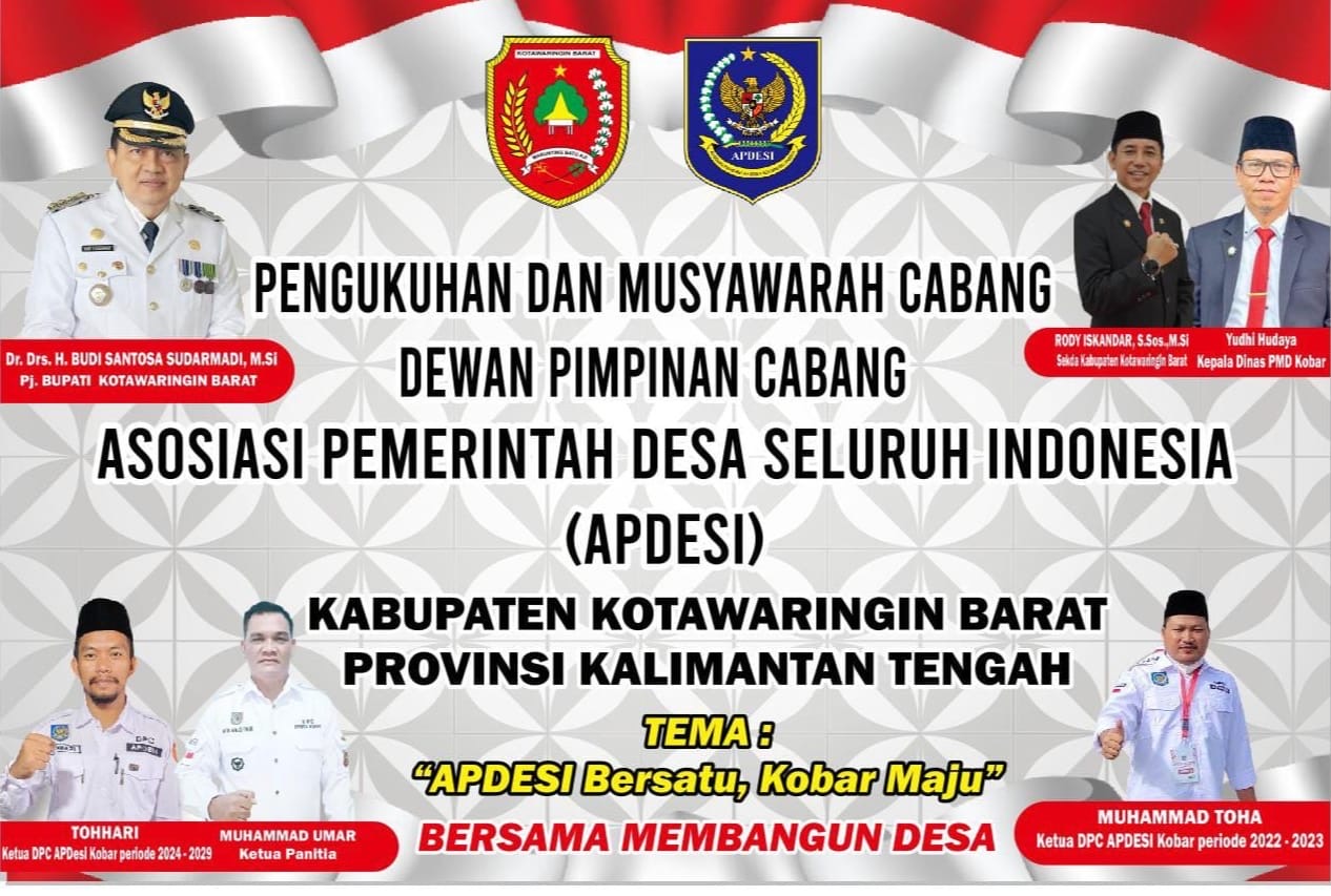 Pengurus DPC Apdesi Kabupaten Kobar Periode 2024-2029 Dikukuhkan Besok