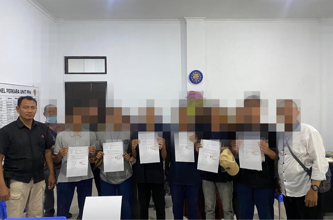 Polres Kobar Mediasi Dua Remaja Viral yang Adu Jotos
