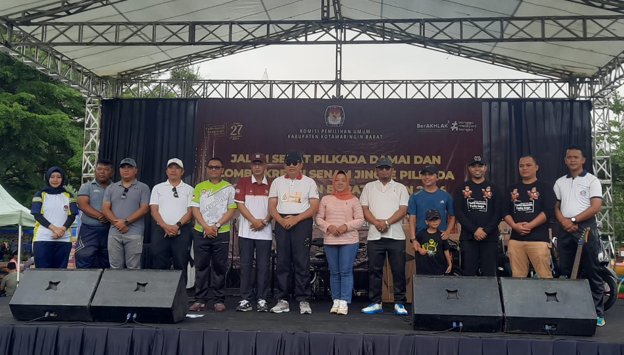 Waket II DPRD Kobar Ajak Masyarakat Wujudkan Pilkada Damai dalam Kegiatan Jalan Sehat