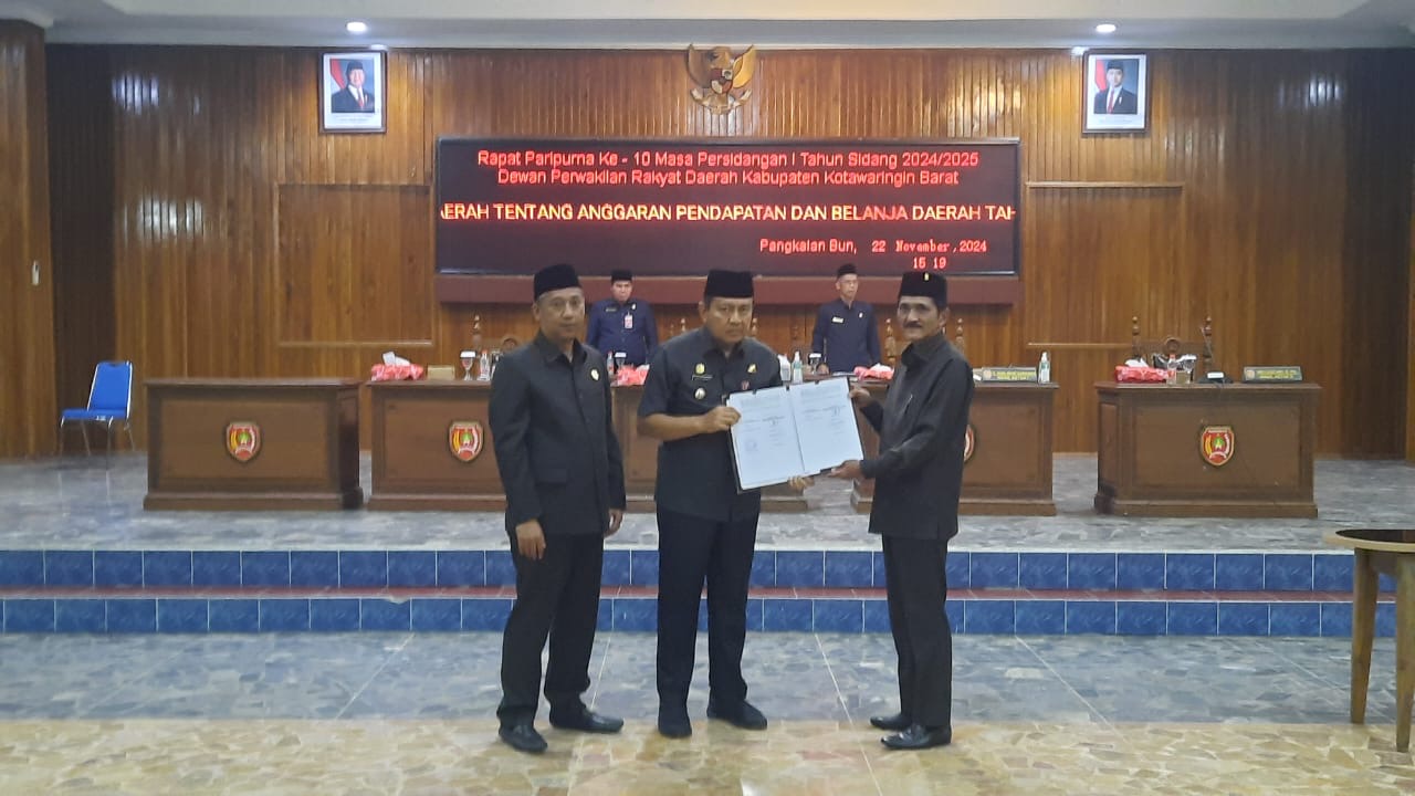 DPRD Kobar Setujui Ranperda APBD 2025 Menjadi Perda