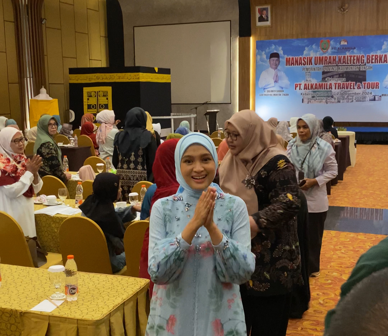 Ketua TP PKK Kalteng Hadiri Pembukaan Manasik Umrah Kalteng Berkah