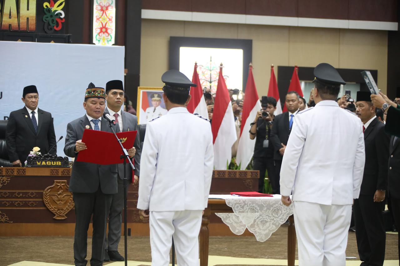 Gubernur Agustiar Sabran Lantik Bupati dan Wakil Bupati Lamandau Masa Jabatan Tahun 2025-2030