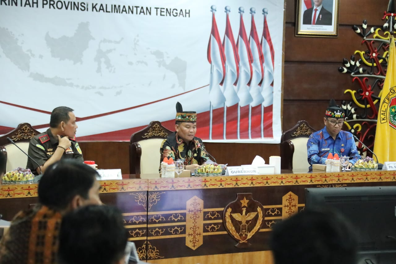 Gubernur Agustiar Gelar Rakor Terkait Lalu Lintas Angkutan Komoditas Perusahaan