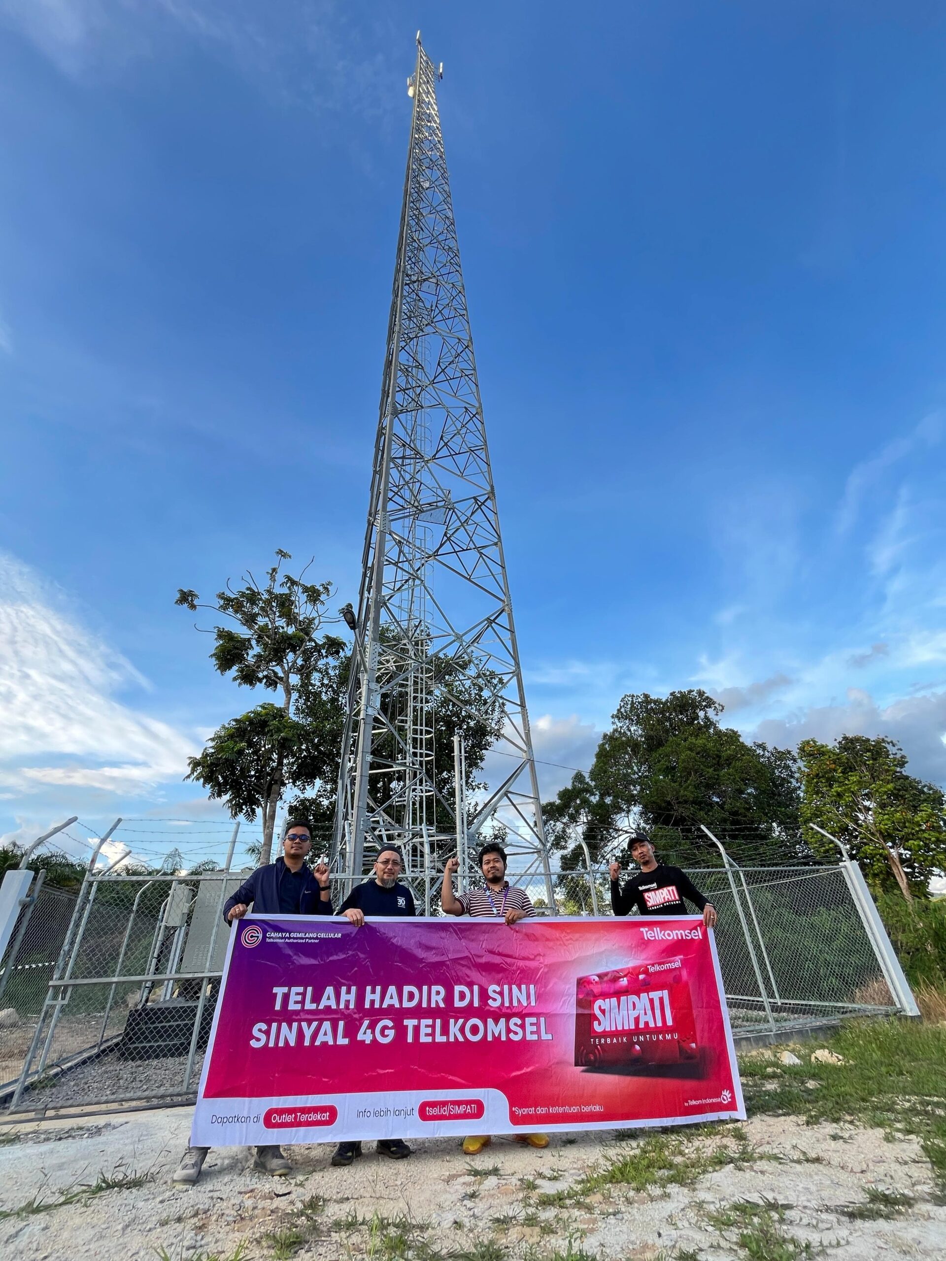 Telkomsel Hadirkan BTS 4G LTE di 5 Desa di Kabupaten Lamandau