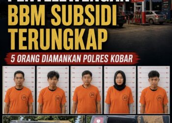 Penyelewengan BBM Subsidi Terungkap, 5 Orang Diamankan Polres Kobar