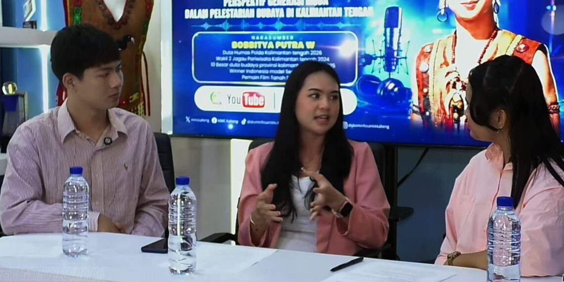 Diskominfosantik Kalteng Gelar Podcast Pelestarian Budaya Bersama Tokoh Muda di Kalteng Expo 2026