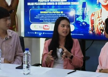 Diskominfosantik Kalteng Gelar Podcast Pelestarian Budaya Bersama Tokoh Muda di Kalteng Expo 2026
