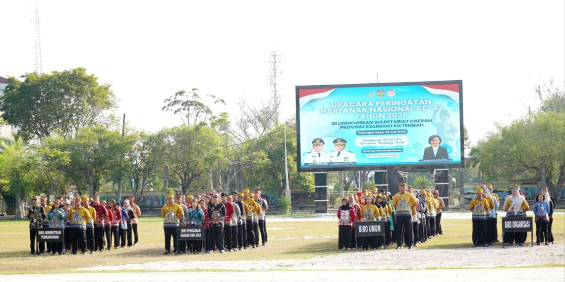 Sekda Kalteng Pimpin Upacara Hari Anak Nasional, Tekankan Perlindungan Anak sebagai Tanggung Jawab Bersama