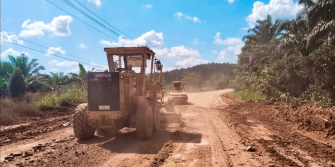 Jalan Simpang Sepaku–Perigi Ditingkatkan, Pemkab Lamandau Gelontorkan Rp8,6 Miliar