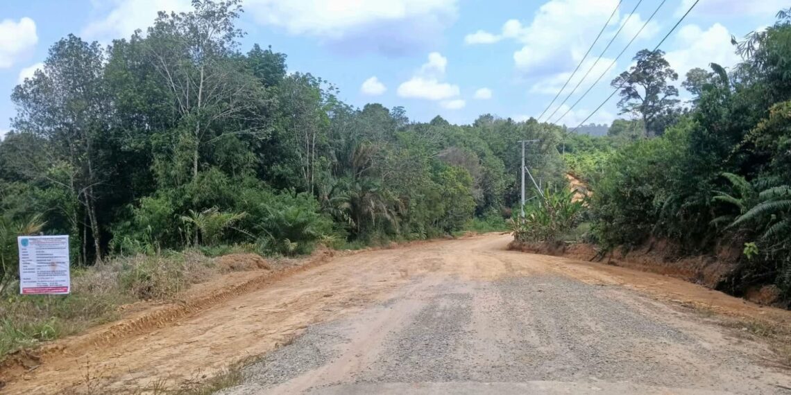 Jalan Ginih–Kinipan Ditingkatkan, Pemkab Lamandau Kucurkan Rp6,87 Miliar dari DBH Sawit