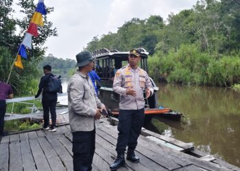 Susur Sungai dan Pantau Lewat Drone, Kapolres Kobar Pastikan TNTP Aman dari Karhutla