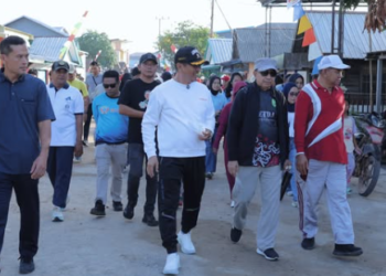 Jalan Sehat di Kuala Jelai Jadi Ruang Silaturahmi Bupati dan Masyarakat