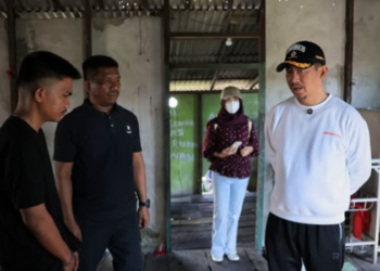 Bupati Masduki Berdialog dengan Warga Penerima BSPS di Kuala Jelai