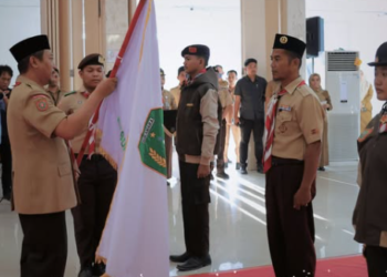 Bupati Masduki Lepas Kontingen Pramuka Sukamara Menuju Jamnas XII 2026