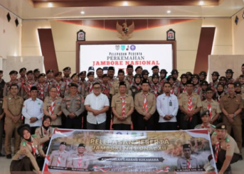 Bupati Masduki Lepas Kontingen Pramuka Sukamara Menuju Jamnas XII 2026