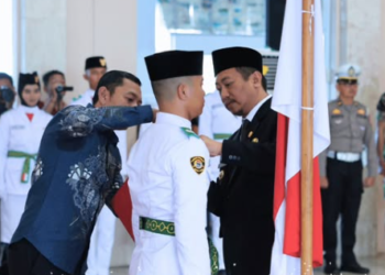 Bupati Masduki Kukuhkan Paskibraka Sukamara Tahun 2026