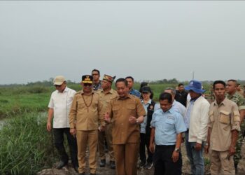 Bupati Sukamara Bersama Gubernur Kalteng Tinjau Jalan Perbatasan Kalteng-Kalbar