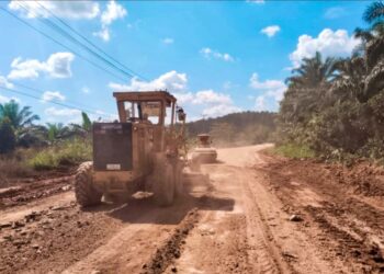 Jalan Simpang Sepaku–Perigi Ditingkatkan, Pemkab Lamandau Gelontorkan Rp8,6 Miliar